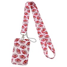 Cheshire Cat Smiling Alice in Wonderland Cartoon Lanyard With ID Badge Holder
