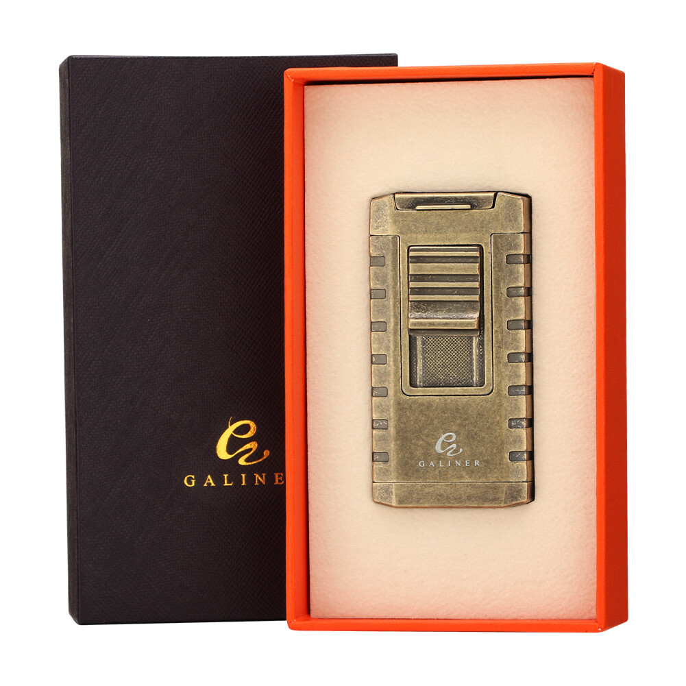 TISFA Torch Lighter Triple Jet Flame Cigar Lighter, Refillable Butane Lighter With Built In Cigar Punch And Fuel Visible Window, Adjustable Windproof Pocket Lighters For Smoking With Gift Box (Red - Foto 11