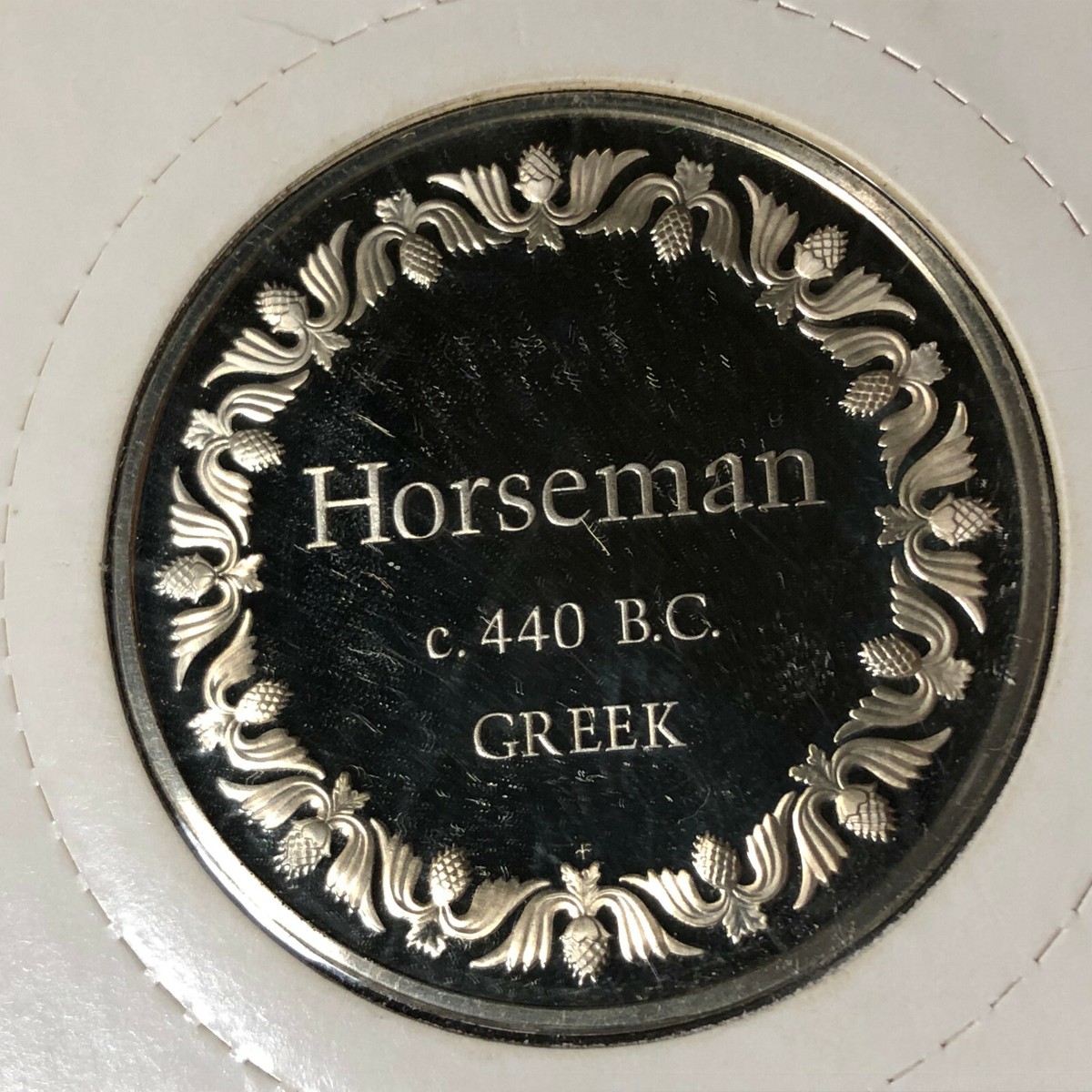 LES 100 PLUS GRANDS CHEFS-D'ŒUVRE メダル 100 Greatest Masterpieces Franklin Mint Horseman Sterling Silver
