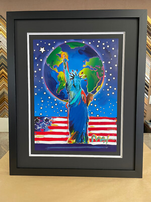 Peter Max - Peace on Earth - 2001 - Original Acrylic Mixed Media on Paper Signed