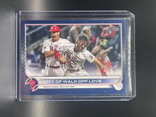 2022 Topps Series 1 BRYCE HARPER CITY OF WALK OFF LOVE Blue Parallel #321
