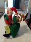 1967 Vintage Annalee Santa with Christmas Bag & Tuba 9" tall wire stand  — photo 2