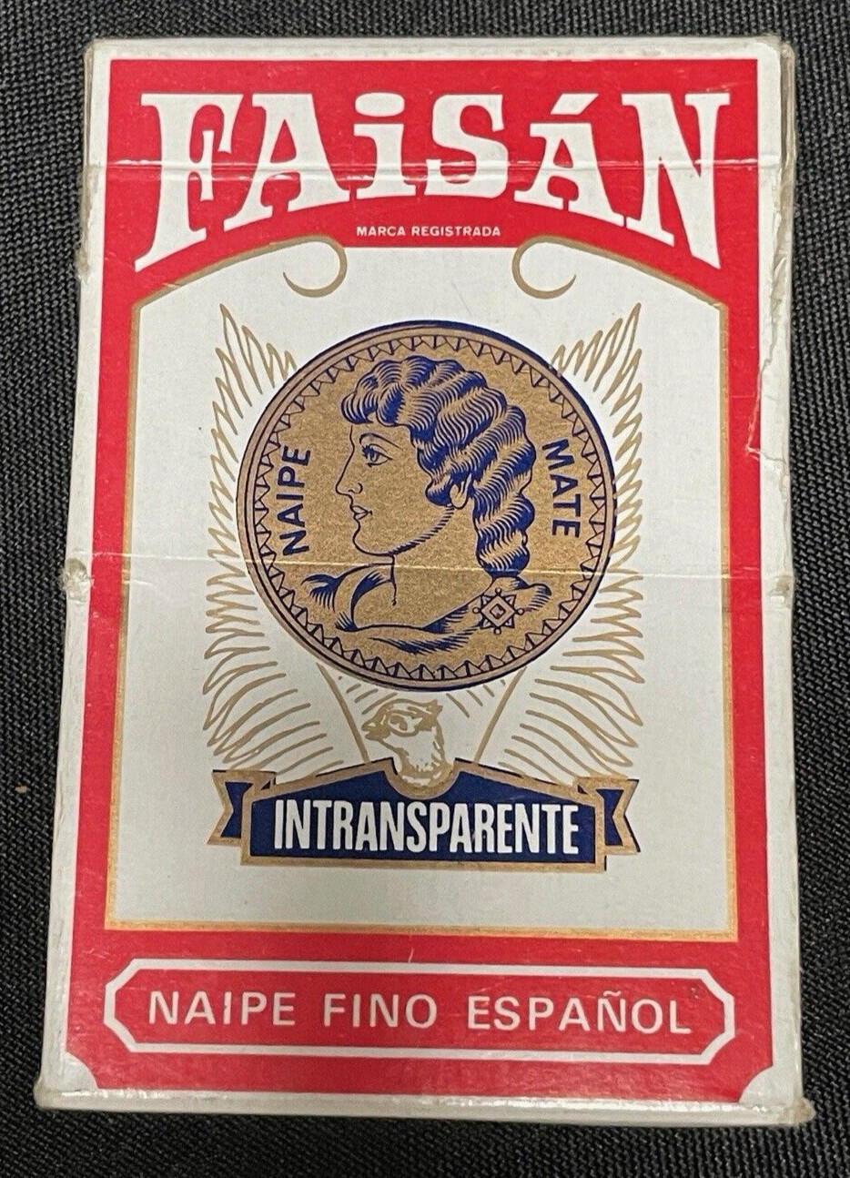 Tarjetas Faisan Naipe Mate Español Plástico Tarjetas Español 212 Espalda Roja