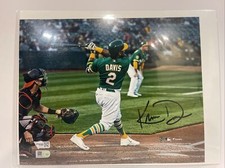 Khris Davis Signed 8x10 Photo Oakland Athletics Fanatics
