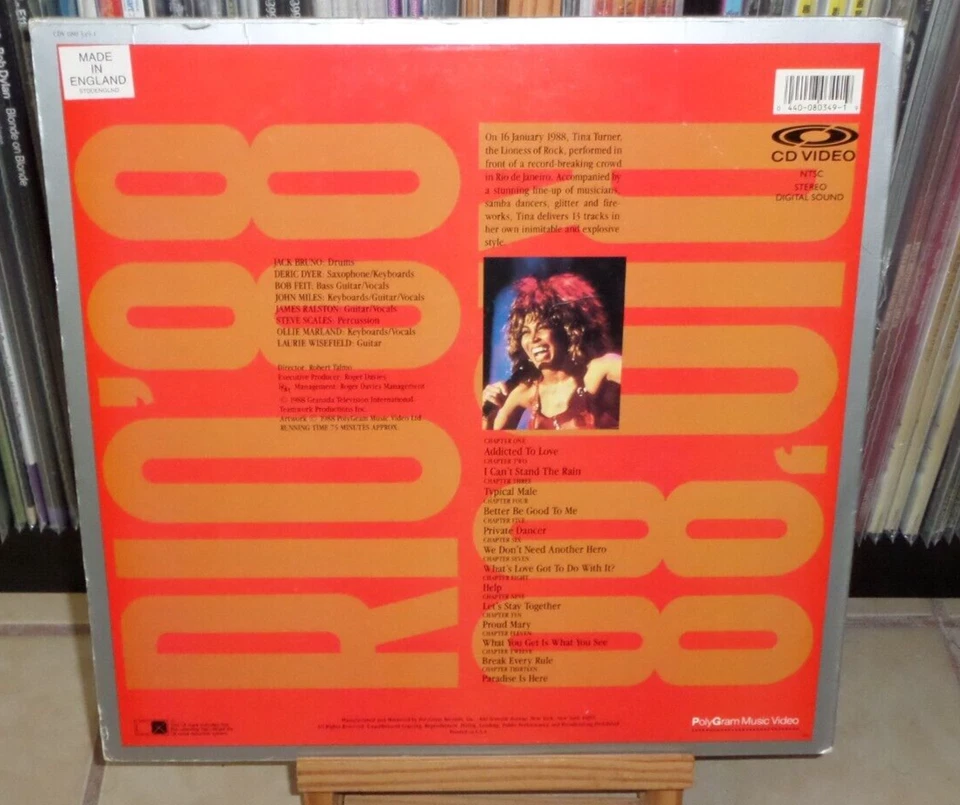 TINA TURNER RIO 88 LIVE IN RIO DEJANEIRO LASERDISC WHAT'S LOVE GOT TO DO WITH IT - Image 2 of 4