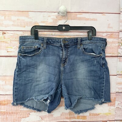 Gap Cut Off Denim Jean Shorts Size 16 Frayed Hem Stretch Cotton Casual 