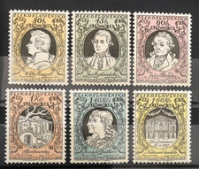 Checoslovaquia 1956, Mi. Nº 968 - 973, MNH.