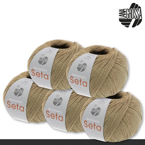 Lana Grossa 5x 100 g Meilenweit 100 Seta Sockenwolle Merino Seide Garn 35 Farben - Bild 63 von 72