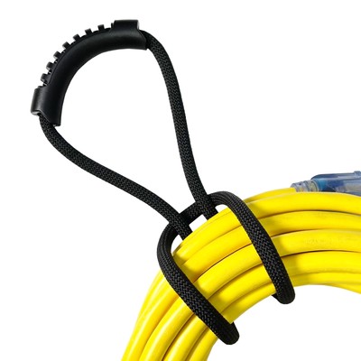 Loop-It Storage Straps 18-inch (3-Pack) Black Extension Cord Organizer Vacuum