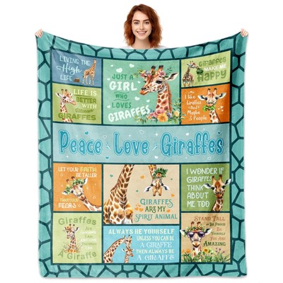 Giraffe Gifts Giraffe Blanket 60''X50'' Giraffe Gifts for Women Giraffe Gifts f...