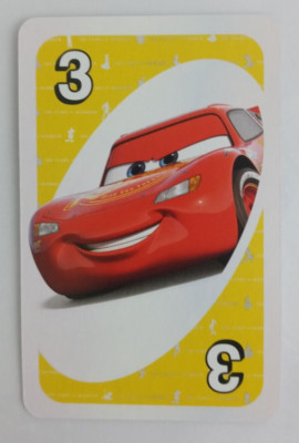 UNO Disney 100 Card Yellow Lightning McQueen #3