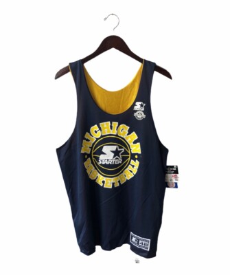 vintage michigan wolverines starter reversible jersey fab five