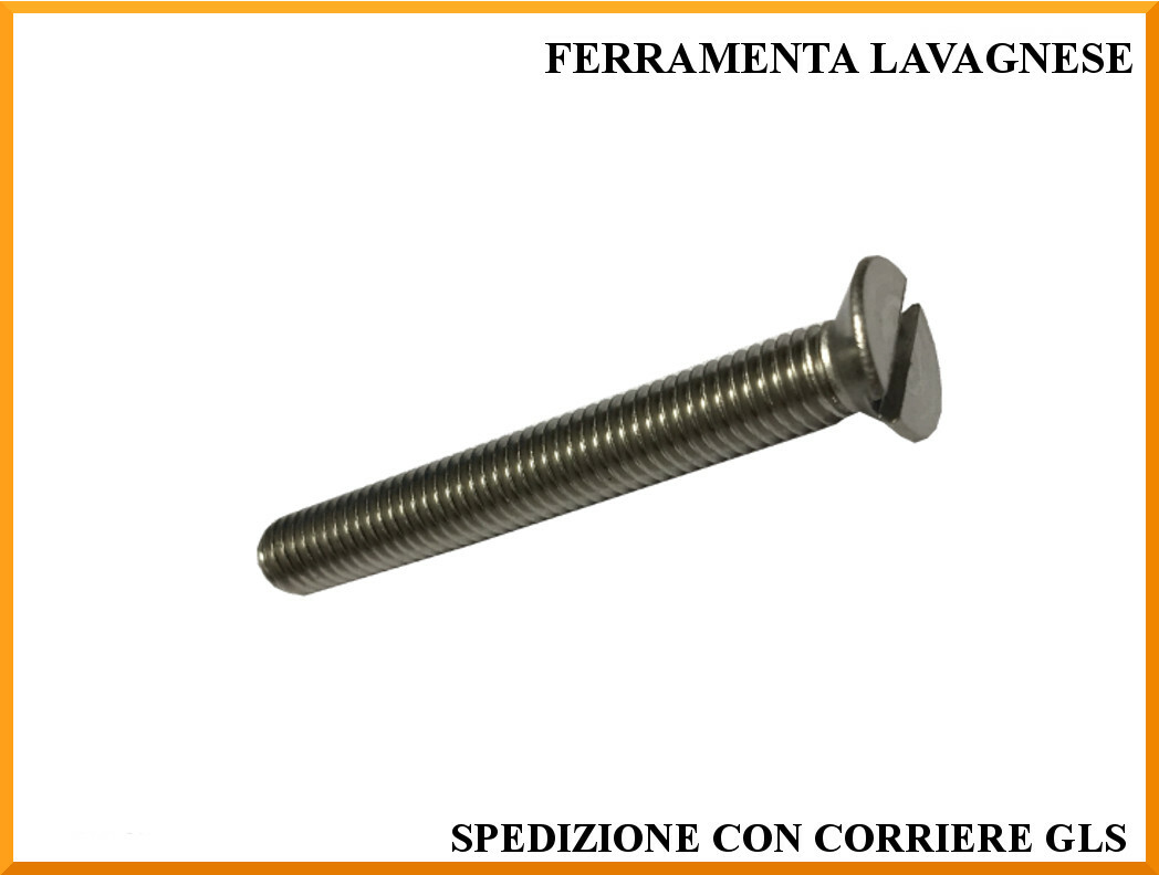 Viti in ferro testa svasata piana impronta taglio DIN 963 M 6 x 70