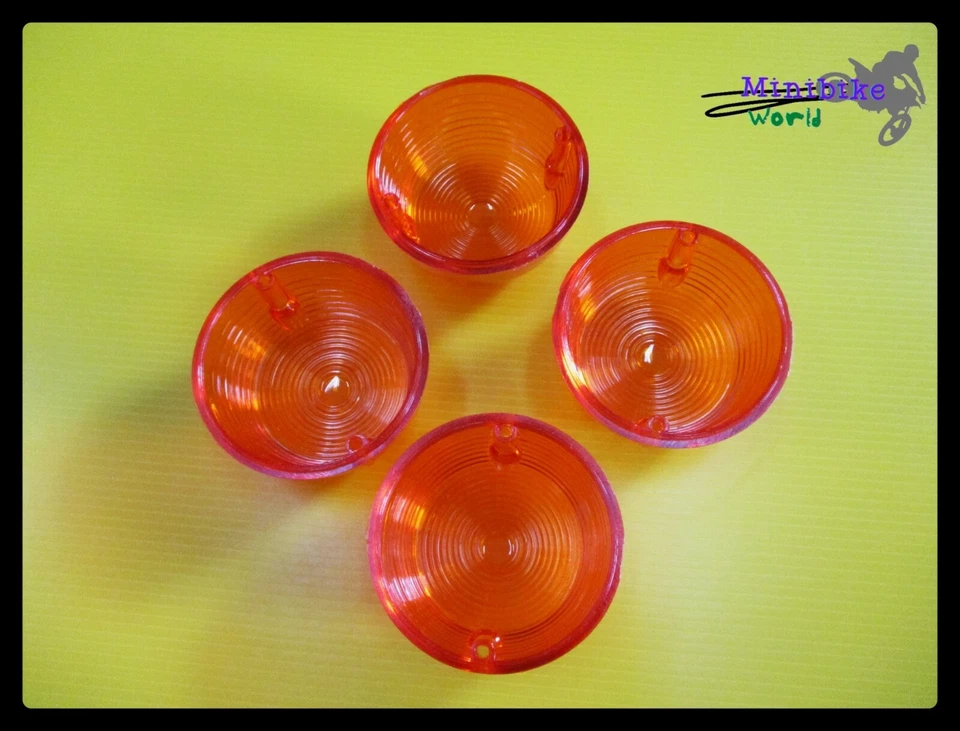 Fit Honda CB100 CL100 SL100 SL125 XL100 Amber Turn Signal Len Set 4Pcs. [mi6200] - Image 4 of 4