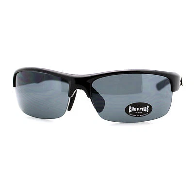 Choppers Herren Sonnenbrille Halb Felge Rechteckig SPORTS Mode Sonnenbrille - Bild 1 von 4