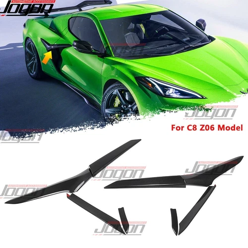 Real Carbon Side Door Handle Covers Trim For Corvette C8 Z06 Coupe ZR1 E-Ray 23+