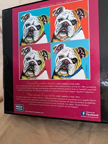Pfotenpalette Hundepuzzle, 500 Teile Jigwas Puzzle, Bulldoggen ist das Thema RQP - Bild 2 von 3