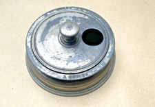 Antique J.P.M PARIS DEPOSE Cast Iron Desk Inkwell. Made In France, 1880s.