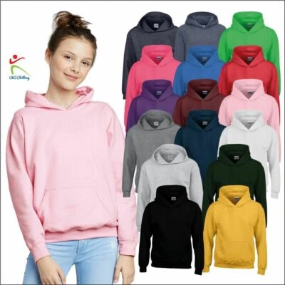 Gildan Kinder schwere Mischung Kapuzenpullover schlicht Freizeit Arbeitskleidung Pullover Hoodie