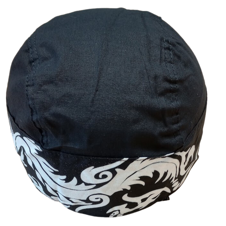 Gorra De Calavera De Dragón Chino Negro Doo Rag