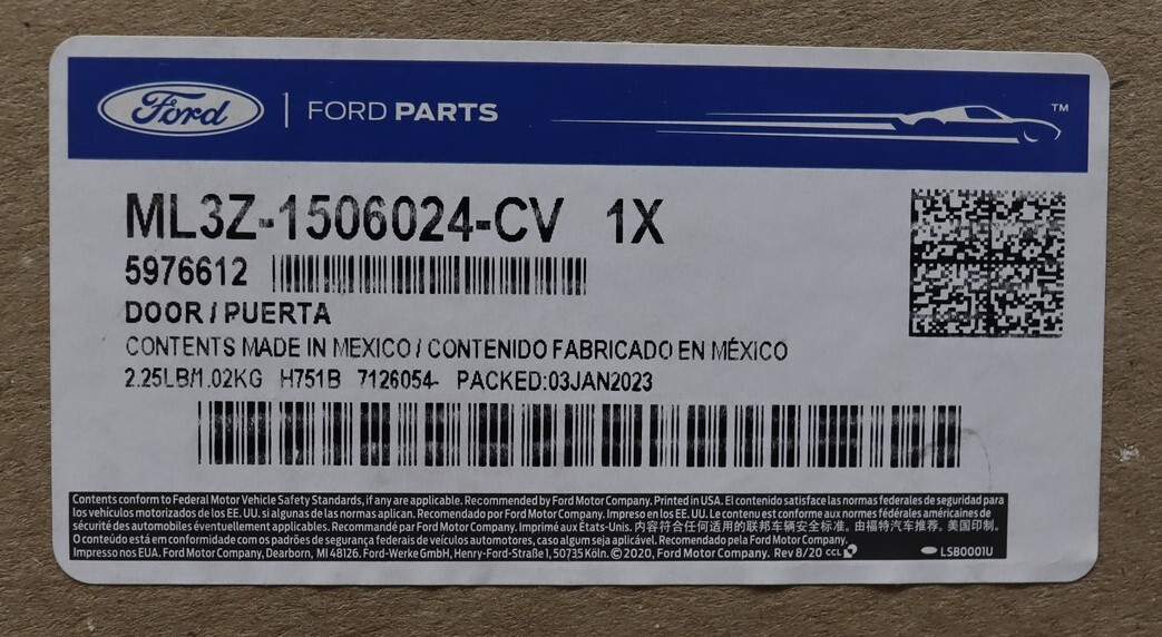 NEW OEM Ford Center Console Storage Door Black ML3Z-1506024-CV F