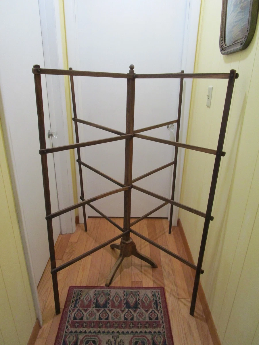 Antique Drying Rack, Wood Laundry Stand 