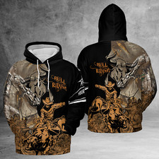 Bull Riding Cool So Strong Personalized Name 3D Hoodie Size S-5XL