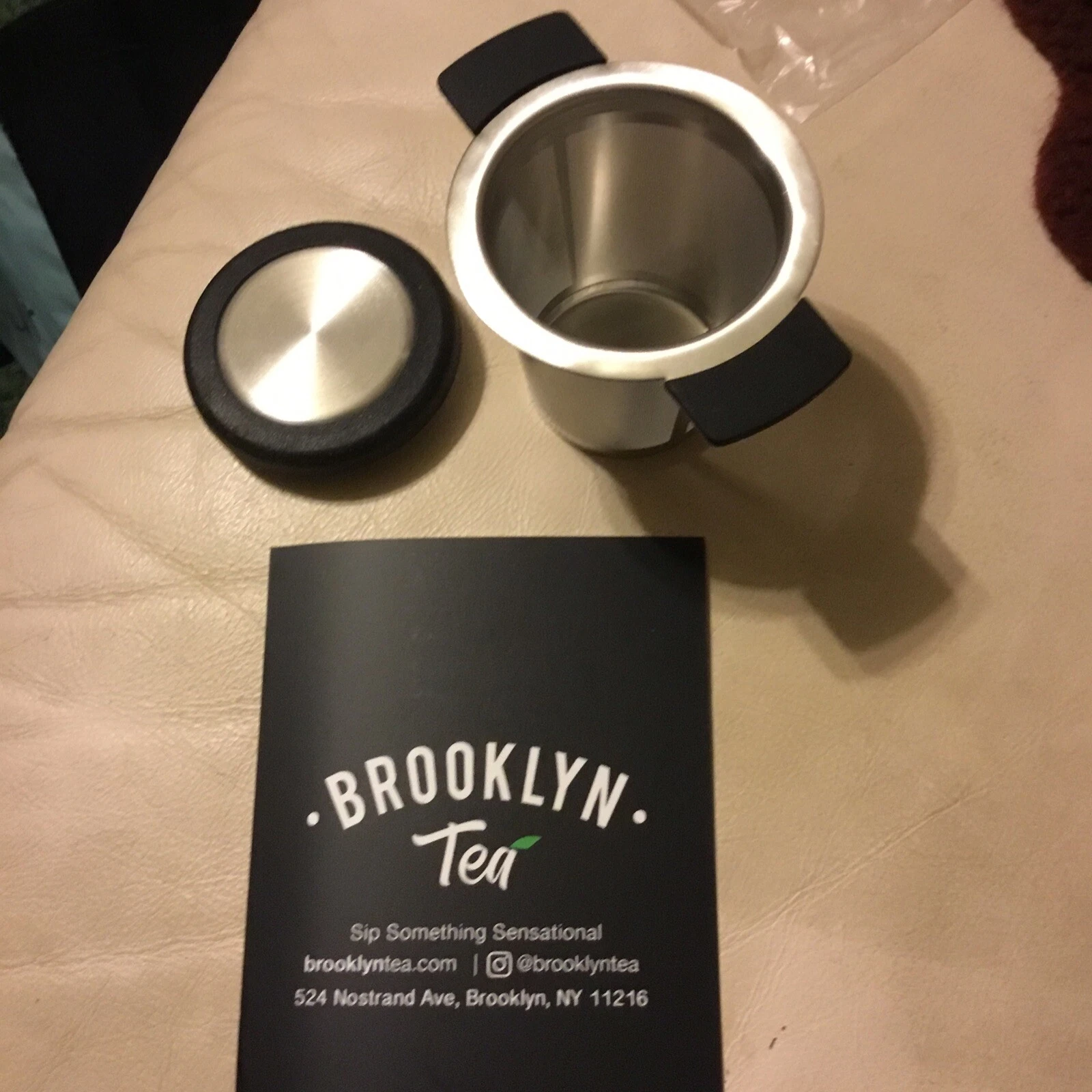 BROOKLYN TEA Stainless Steel Loose Leaf Tea Infuser Basket Strainer NEW