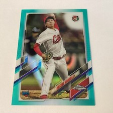 2021 Chrome Nippon Professional Baseball Aqua Refractor /199 Daisuke Moriura d