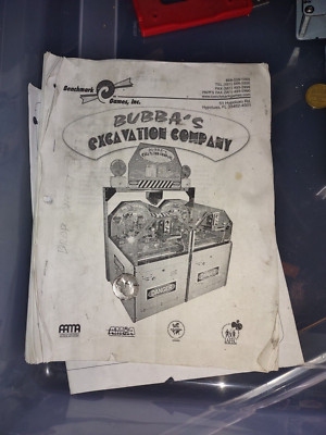 bubbas excavation arcade redemption manual #100 | eBay