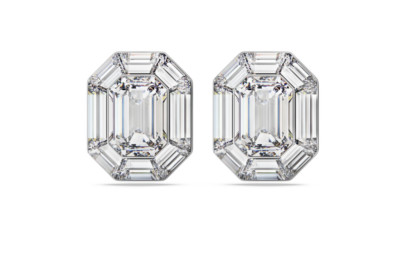 Swarovski 5698525 Ohrclips Lucent Achteckiger Schliff Weiß
