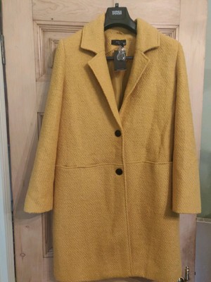 mustard wool coat