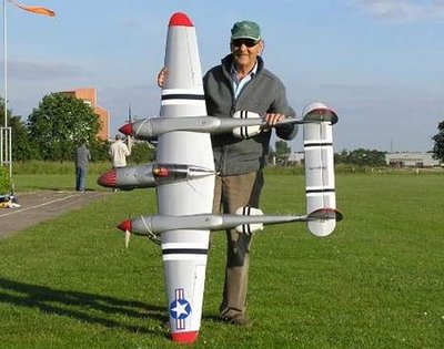   P38 Lightning 74'' Giant Scale RC Model AIrplane Printed Plans  