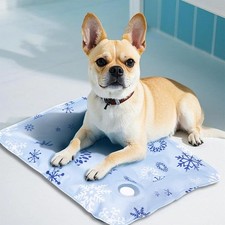 Upgraded Dog Cooling Mat 23.62  x 19.68  Pet Summer Self-Cooling Pad Blue