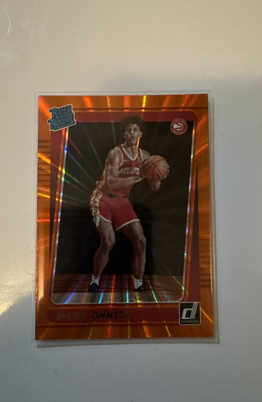 2021-22 Panini Donruss - Rated Rookie Jalen Johnson #231 Holo Orange Laser (RC)