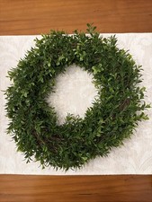 Farmhouse Faux Boxwood Wreath 12 Inch