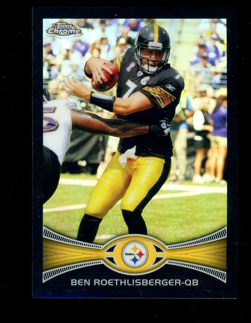 2012 Topps Chrome Black Refractor #182 Ben Roethlisberger Steelers 124/299
