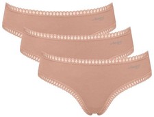 Sloggi Womens 3 Pack GO Crush Hipster Briefs - Cameo Brown