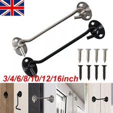 Cabin Hook Heavy Duty Extra Long Cabin Hook And Eye Silver Or Black Gate Door