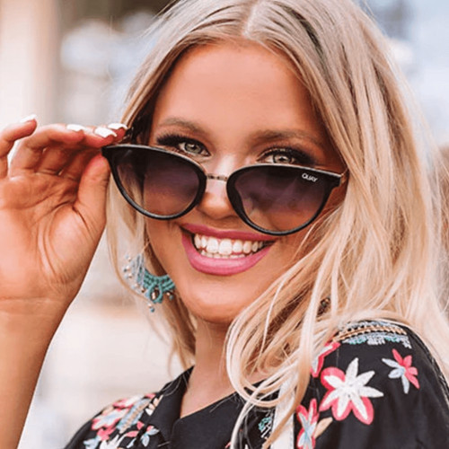 NEW! Rare Quay Australia Rumours  Black Cat-Eye Sunglasses