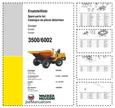 Wacker Neuson 3500 6002 Dumper Parts Catalog PDF