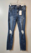 Cello high rise skinny jeans blue distressed juniors 9