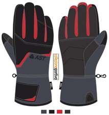 GUANTI DA NEVE SCI ASTROLABIO AST - ZB9M-PDQ col. nero/rosso/grigio