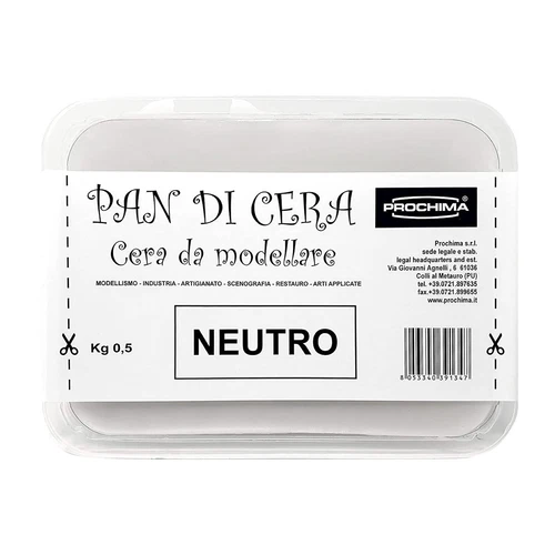 PROCHIMA Pan di Cera Pasta Dura Neutra da Modellare Compatta ma Estr