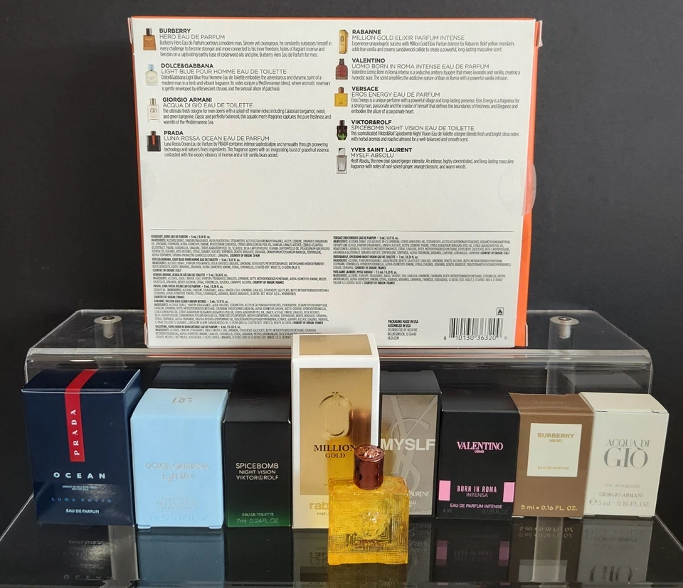 ULTA BEAUTY Mini COLOGNE 9 PC Set HOLIDAY SIGNATURE FOR HIM *NEW & SEALED* read - Image 3 of 4