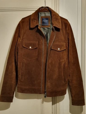 Eden Park Paris Blouson Cuir Velours Cognac Homme Taille M – Réf. H20PAMBL0008 - Photo 1/4