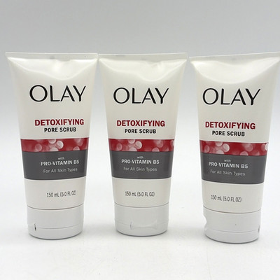 Olay Regenerist Detoxifying Pore Scrub 5 oz Lot of 3 Face Cleanser