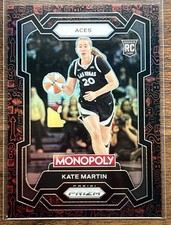 2024 Panini Prizm Monopoly WNBA Kate Martin RC Black/Red Icons Rookie #40 Aces