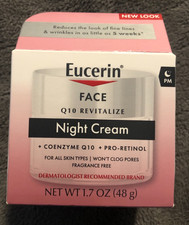 New Eucerin Face Revitalize CoQ10  Retinol Night Cream 1.7oz Lines Wrinkles