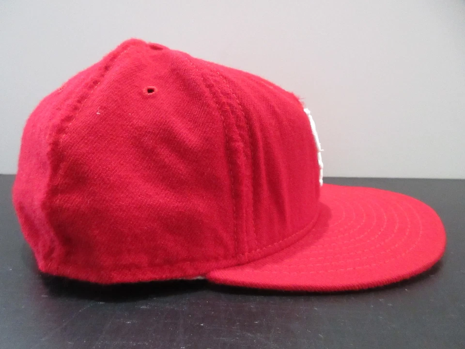 St Louis Cardinals Hat Cap Fitted Mens 7 3/4 Red White MLB Baseball Logo New Era - Image 4 of 4